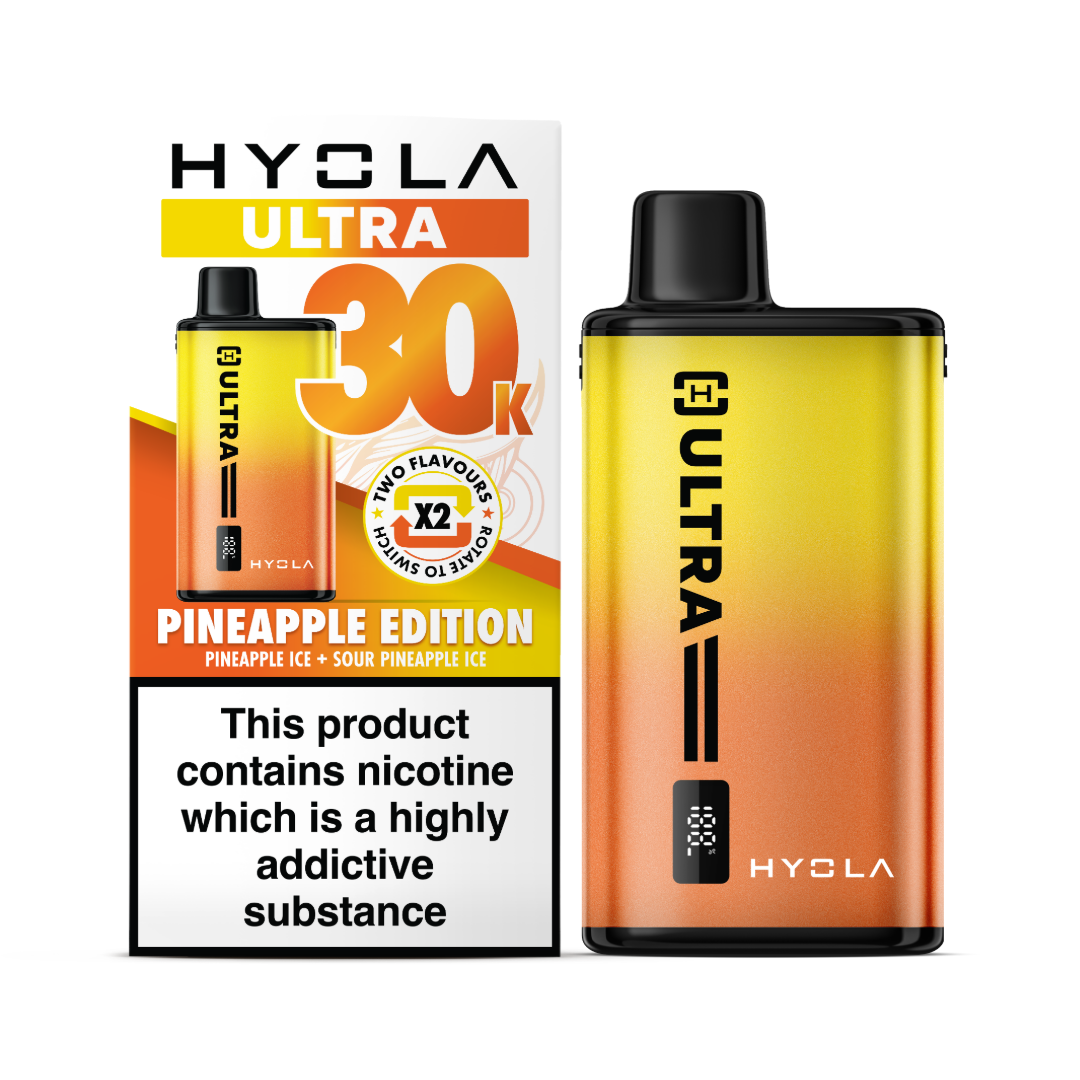 Hyola ultra 30k pineapple edition vape device and box.