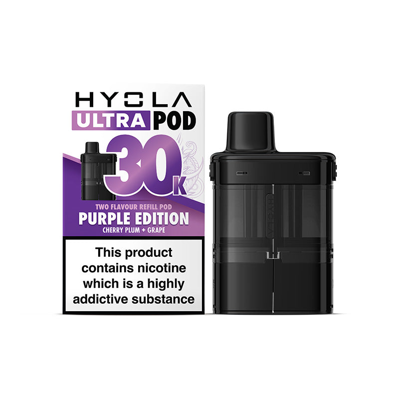 Hyola ultra 30k purple edition refill pack and box variant.