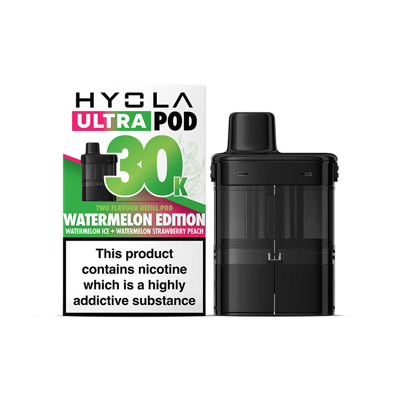 Hyola ultra 30k watermelon edition refill pack and box variant.