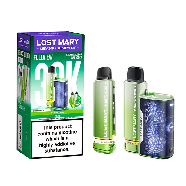 green edition Lost Mary nera 30k fullview pod kit