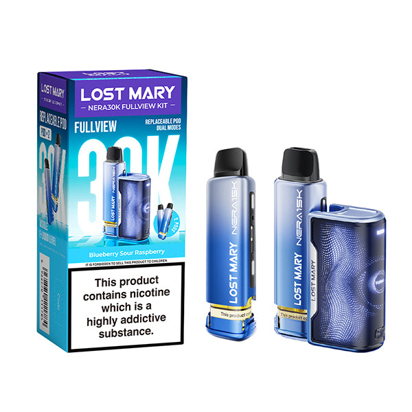 Lost Mary nera 30k fullview pod kit blueberry Sour raspberry