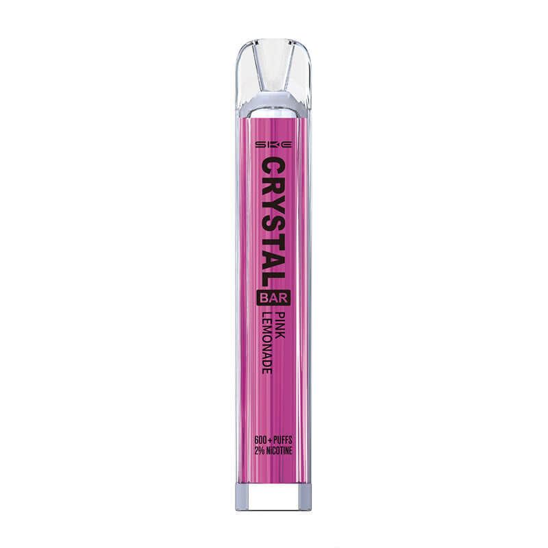 SKE original pink lemonade pod kit 600 Puffs device on a white background.