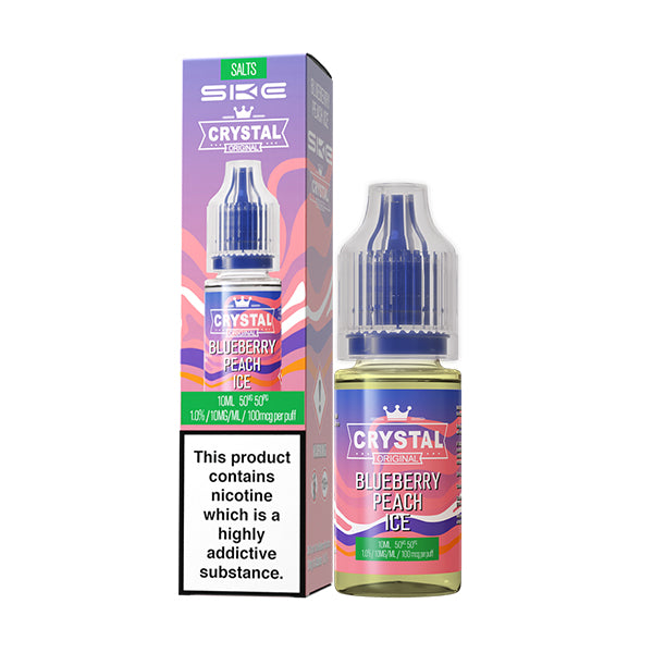 ske_crystal_salts_v2_10ml_nic_salt_e_liquid_blueberry_peach_ice_flavour_bottle_showing_10mg_or_20mg_nicotine_strength_with_50vg_50pg_ratio_variant