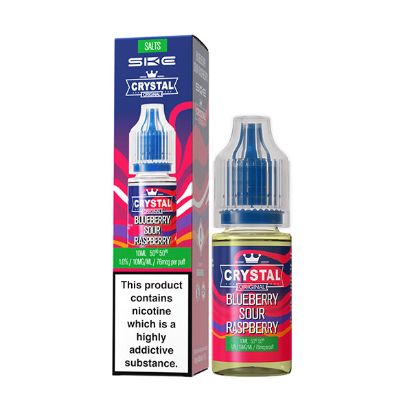 ske_crystal_salts_v2_10ml_nic_salt_e_liquid_blueberry_sour_raspberry_flavour_bottle_showing_10mg_or_20mg_nicotine_strength_with_50vg_50pg_ratio_variant