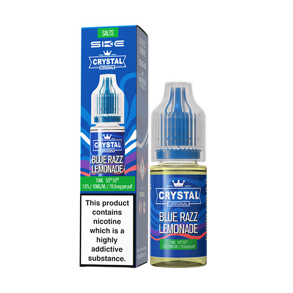 ske_crystal_salts_v2_10ml_nic_salt_e_liquid_blue_razz_lemonade_flavour_bottle_showing_10mg_or_20mg_nicotine_strength_with_50vg_50pg_ratio_variant