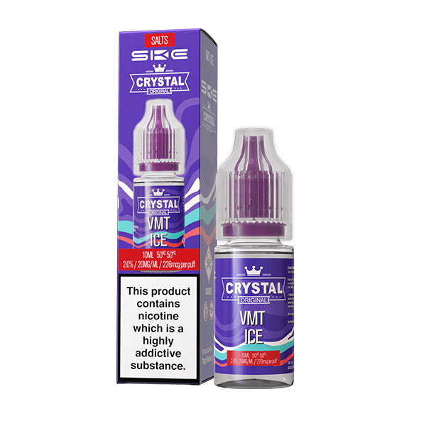 ske_crystal_salts_v2_10ml_nic_salt_e_liquid_vmt_ice_flavour_bottle_showing_10mg_or_20mg_nicotine_strength_with_50vg_50pg_ratio_variant