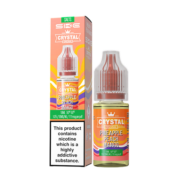 ske_crystal_salts_v2_10ml_nic_salt_e_liquid_pineapple_peach_mango_flavour_bottle_showing_10mg_or_20mg_nicotine_strength_with_50vg_50pg_ratio_variant