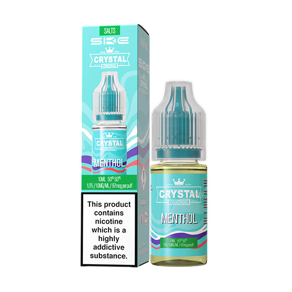 ske_crystal_salts_v2_10ml_nic_salt_e_liquid_menthol_flavour_bottle_showing_10mg_or_20mg_nicotine_strength_with_50vg_50pg_ratio_variant