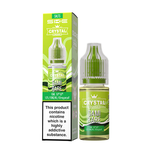 ske_crystal_salts_v2_10ml_nic_salt_e_liquid_gami_rare_flavour_bottle_showing_10mg_or_20mg_nicotine_strength_with_50vg_50pg_ratio_variant