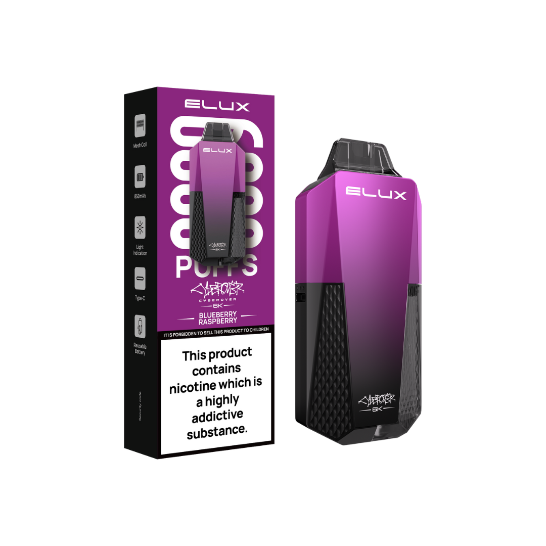 elux-cyberover-blueberry-raspberry-6k-disposable-vape-kit-variant