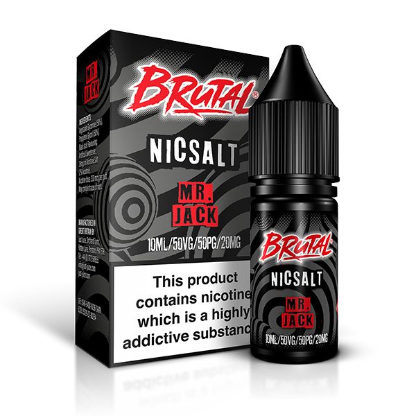brutal_nic_salt_e_liquid_10ml_mr_jack_bottle_showing_50vg_50pg_ratio_with_11mg_or_20mg_nicotine_strength_for_mtl_vaping_variant_1