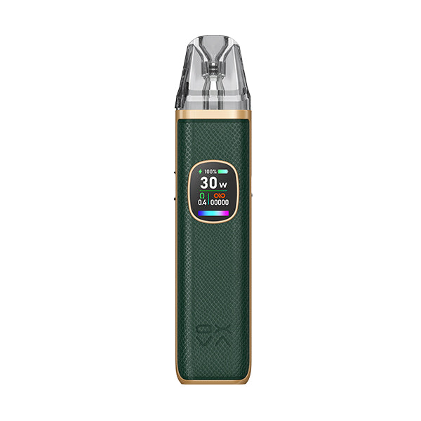 oxva-xlim-pro-2-pod-vape-kit-green-python-colour-front-angle-variant