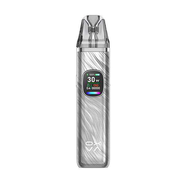 oxva-xlim-pro-2-pod-vape-kit-platinum-gray-colour-front-angle-variant