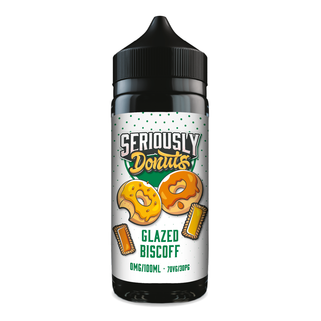 seriously_donuts_glazed_biscoff_shortfill_by_doozy_vape_co_100ml_e_liquid_front_angle