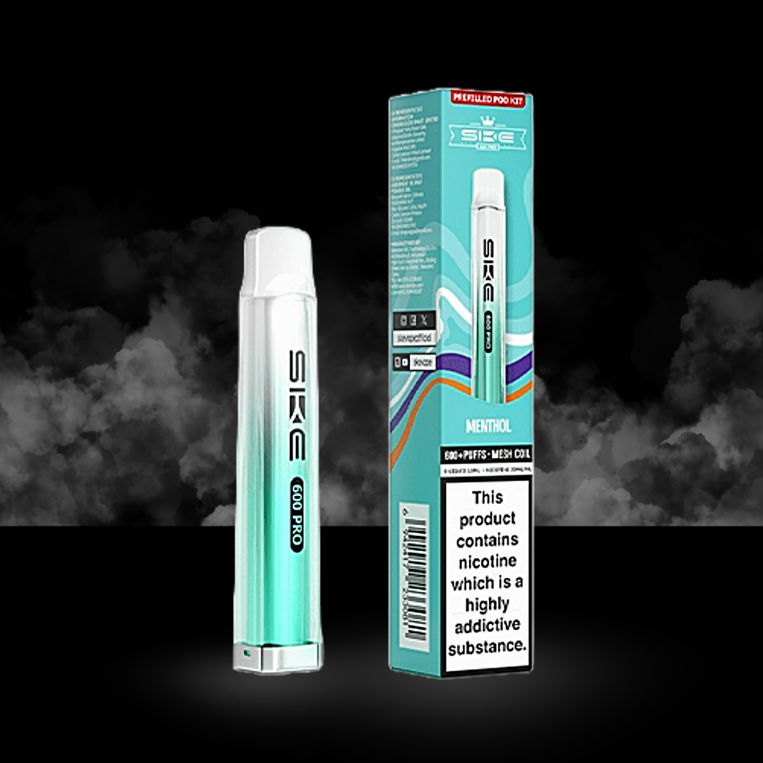 ske 600 pro menthol flavoured prefilled pod kit box and device.