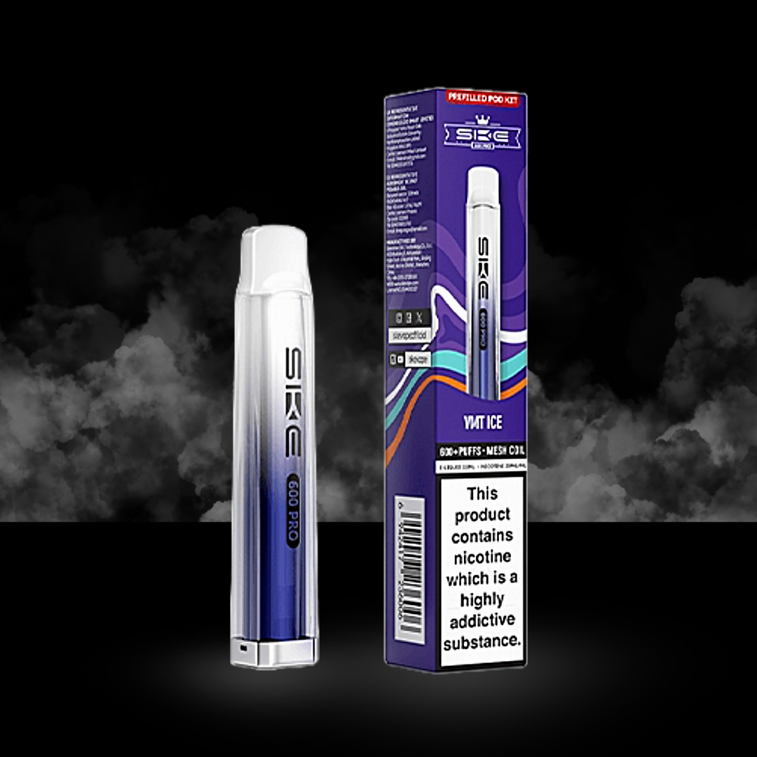 ske 600 pro vmt ice flavoured prefilled pod kit box and device.