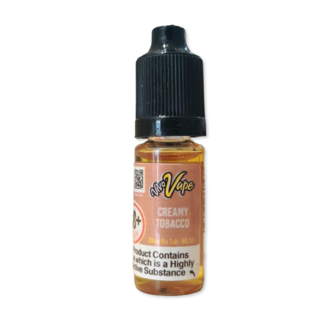 vivo_vape_bar_salts_creamy_tobacco_flavour_10mg_20mg_nic_salt_e-liquid_10ml_front_angle