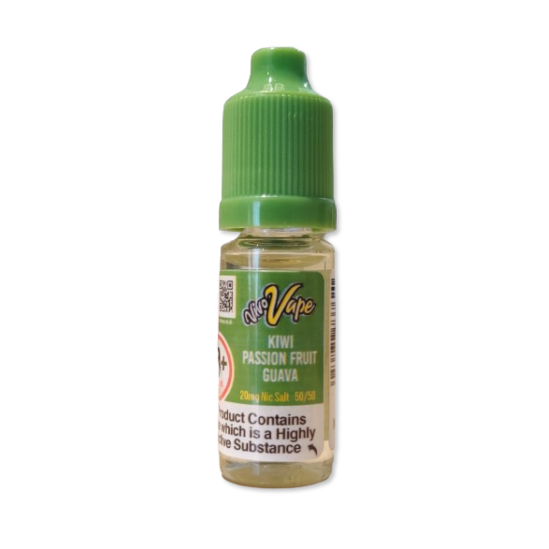 vivo_vape_bar_salts_kiwi_passionfruit_guava_flavour_10mg_20mg_nic_salt_e-liquid_10ml_front_angle