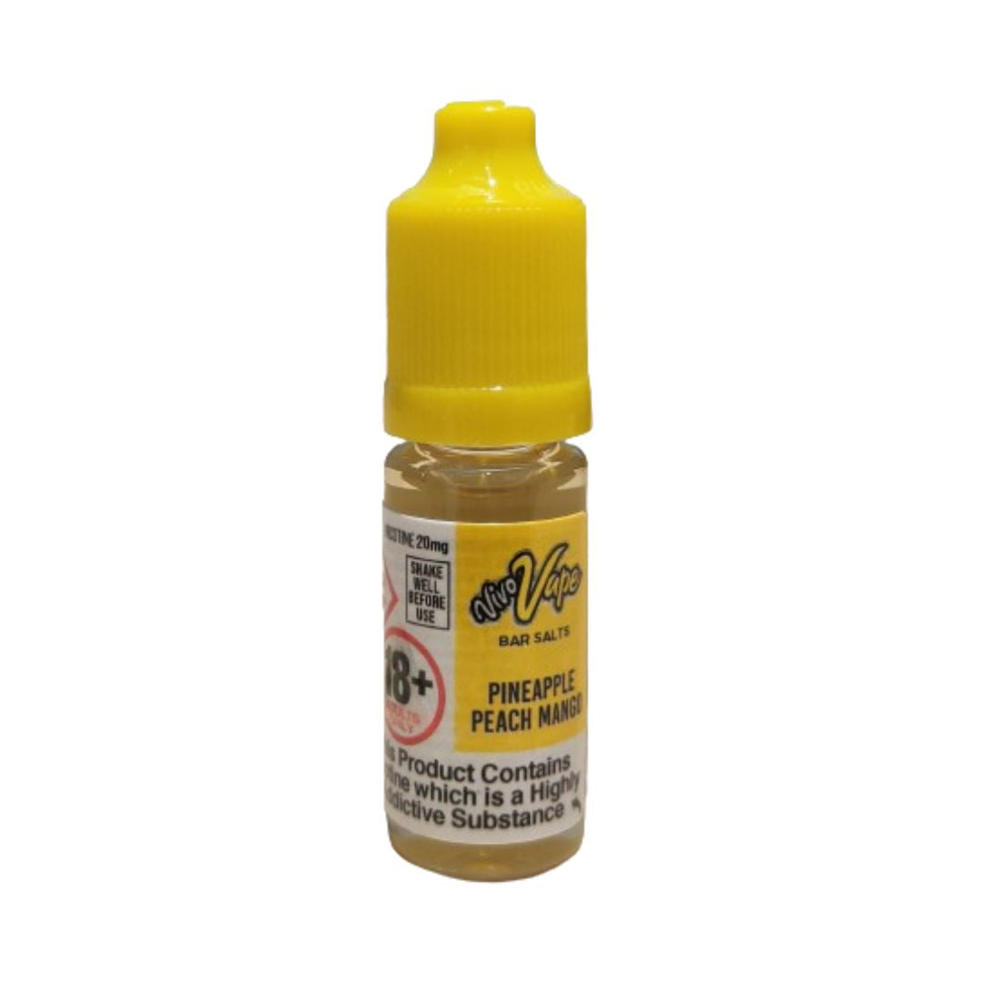 vivo_vape_bar_salts_20mg_nic_salt_e-liquid_pineapple_peach_mango_flavour_front_angle