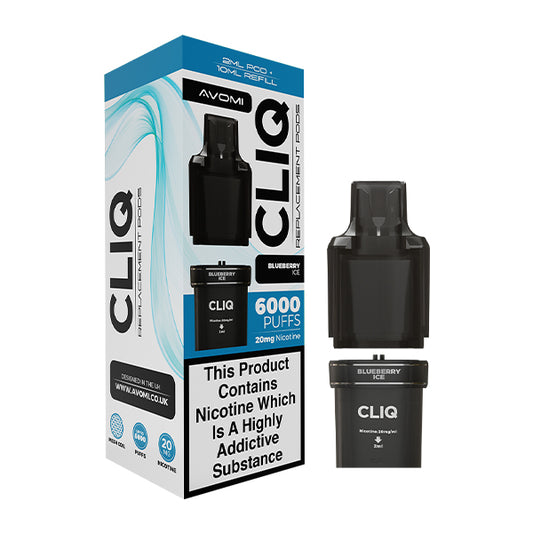 Avomi cliq 6000 blueberry ice refill pack.