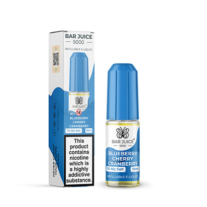 bar_juice_5000_nic_salt_e_liquid_10ml_blueberry_cherry_cranberry_bottle_showing_10mg_or_20mg_nicotine_strength_with_40vg_60pg_ratio_for_mtl_vaping_variant