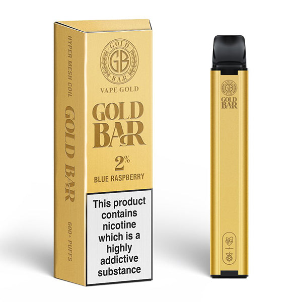 gold_bar_20mg_disposable_vape_pod_blue_raspberry_flavour_600_puffs_2ml_pre-filled_mesh_coil_draw-activated_inhale_vaping_variant