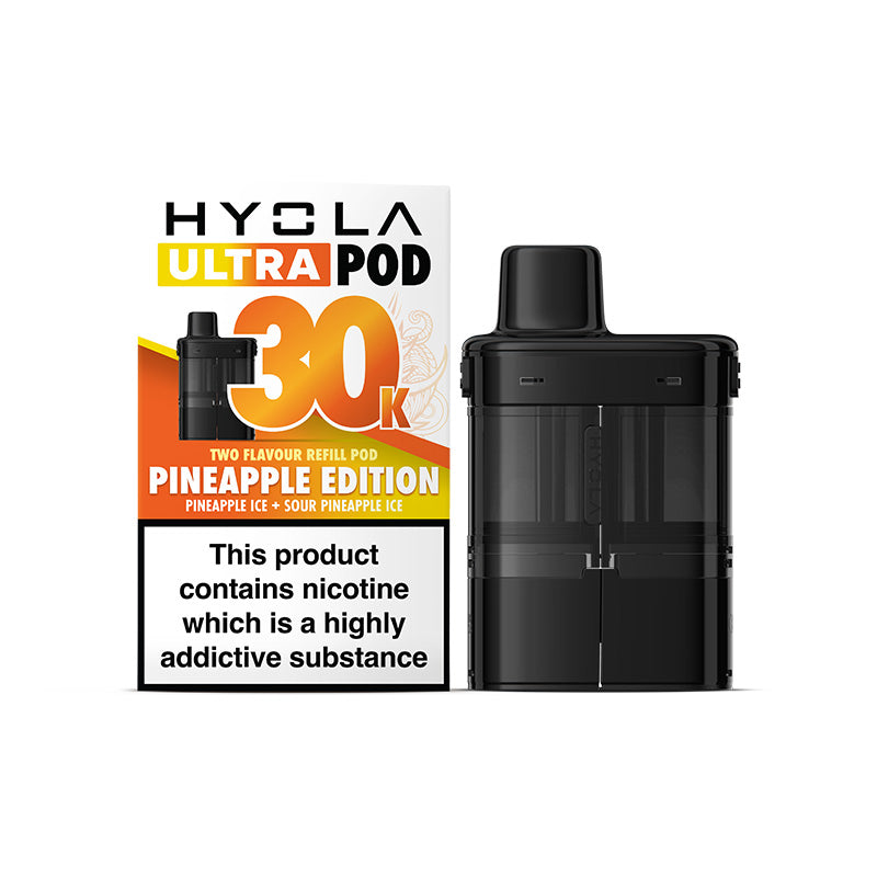 Hyola ultra 30k pineapple edition refill pack and box variant.