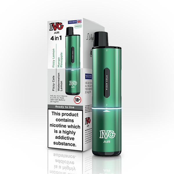 IVG-AIR-4in1-pod-vape-kit-green-edition-device-and-box-image-variant