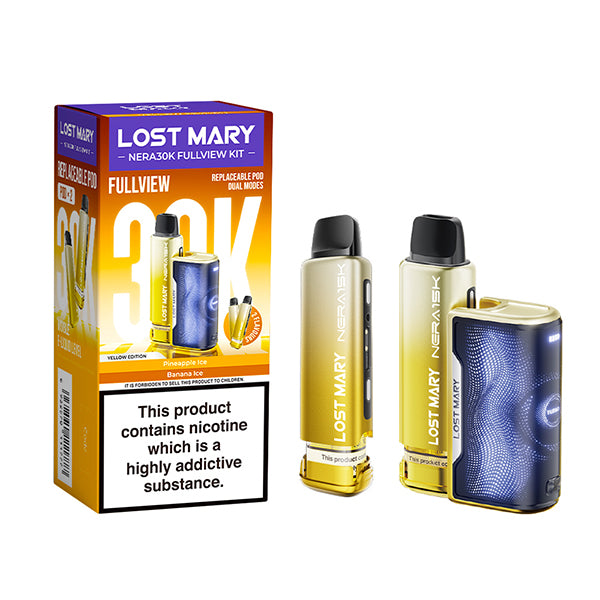 Lost Mary nera 30k fullview pod kit yellow edition
