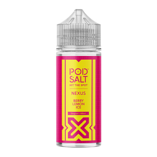 pod-salt-nexus-berry-lemon-ice-flavour-shortfill-e-liquid-100ml-bottle-front-angle