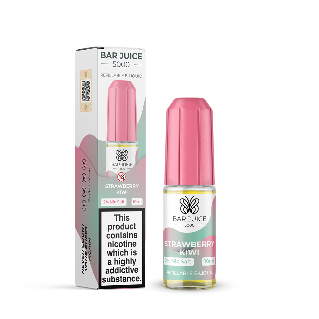 bar_juice_5000_nic_salt_e_liquid_10ml_strawberry_kiwi_bottle_showing_10mg_or_20mg_nicotine_strength_with_40vg_60pg_ratio_for_mtl_vaping_variant