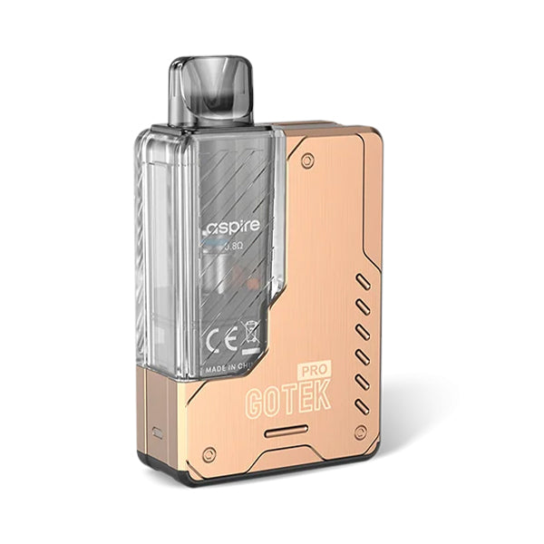 aspire_gotek_pro_pod_kit_rose-gold_colour_side_angle_view_showing_sleek_design_with_1500mah_battery_and_2ml_pod_capacity_variant