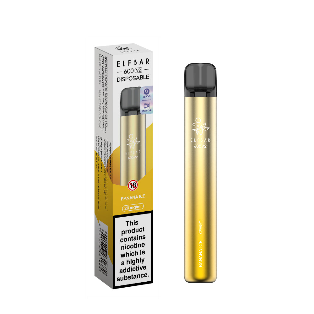 elf_bar_600v2_disposable_vape_pen_banana_ice_showing_compact_design_with_550mah_battery_and_2ml_20mg_nic_salt_e_liquid_for_up_to_600_puffs_variant