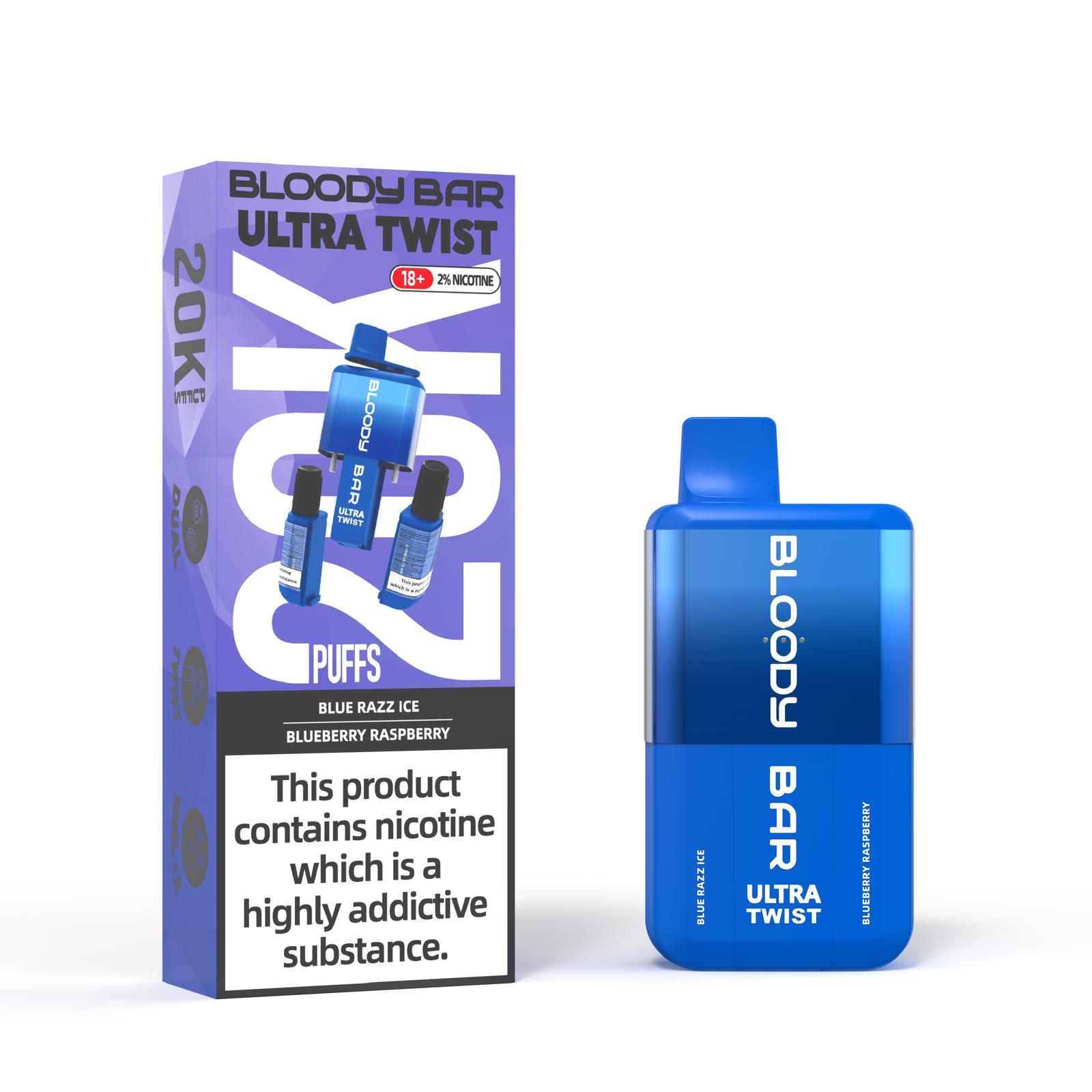 bloody-bar-20k-ultra-twist-blue-razz-ice-_-blueberry-raspberry-prefilled-disposable-vape-kit-box-and-device