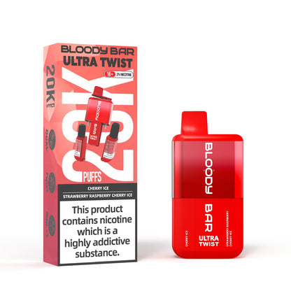 bloody-bar-20k-ultra-twist-cherry-ice-_-strawberry-raspberry-cherry-ice-prefilled-disposable-vape-kit-box-and-device