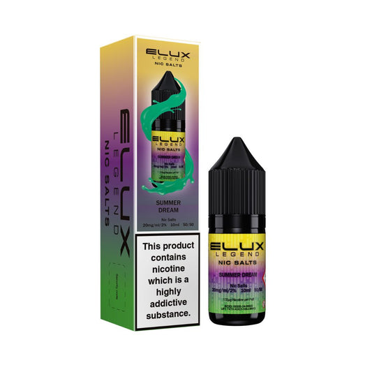 elux_legend_nic_salt_summer_dream_flavour_10ml_bottle_10mg_20mg_nicotine_strength_smooth_nicotine_salt_formula_for_satisfying_hit_exceptional_flavour_quality_trusted_brand_great_value_vape_juice