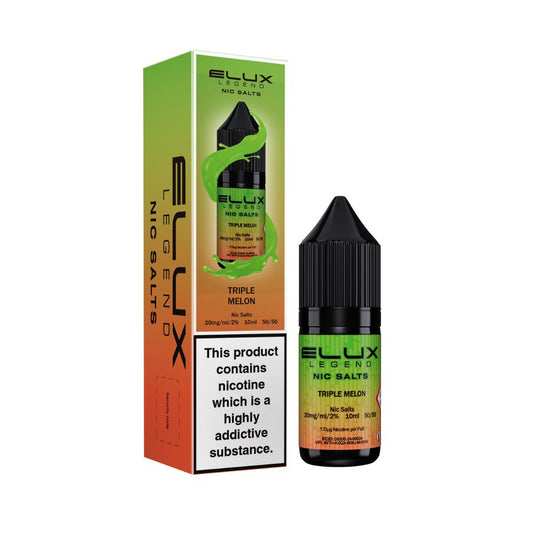 elux_legend_nic_salt_triple_melon_flavour_10ml_bottle_10mg_20mg_nicotine_strength_smooth_nicotine_salt_formula_for_satisfying_hit_exceptional_flavour_quality_trusted_brand_great_value_vape_juice