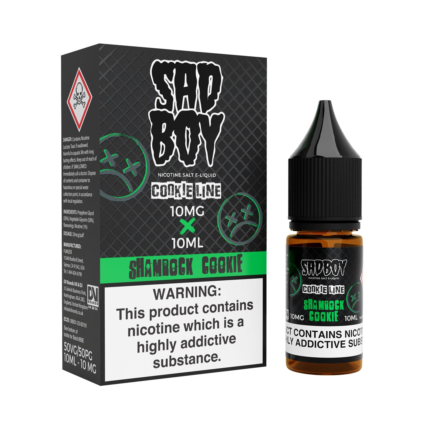 sad-boy-10mL-10MG-nic-salt-shamrock-cookie-flavour-e-liquid-Bottle_Box