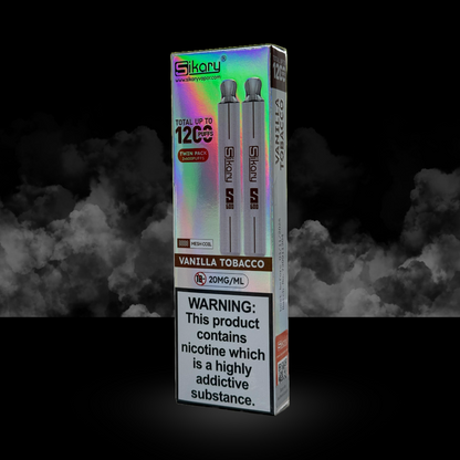 sikary_s600_vanilla_tobacco_twin_pack_disposable_vape_box_variant
