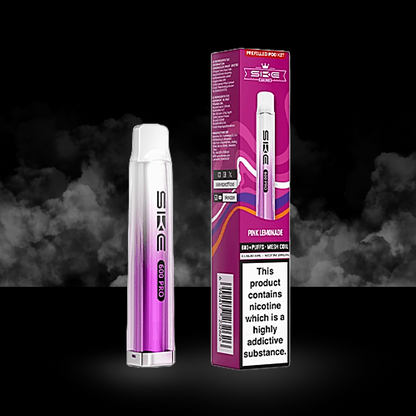 ske 600 pro pink lemonade flavour pod box with two pods.