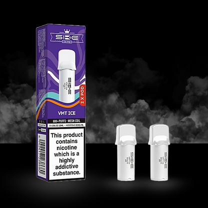 ske 600 pro vmt ice flavour pod box with two pods.