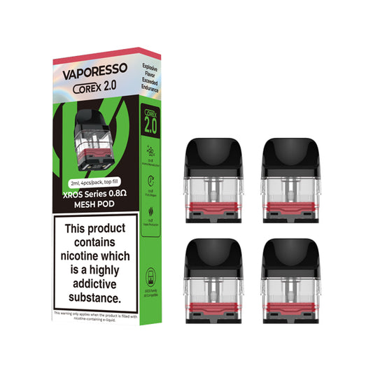 vaporesso_xros_series_0.8ohm_mesh_replacement_pods_4pack_box_side_angle_pods_front_angle