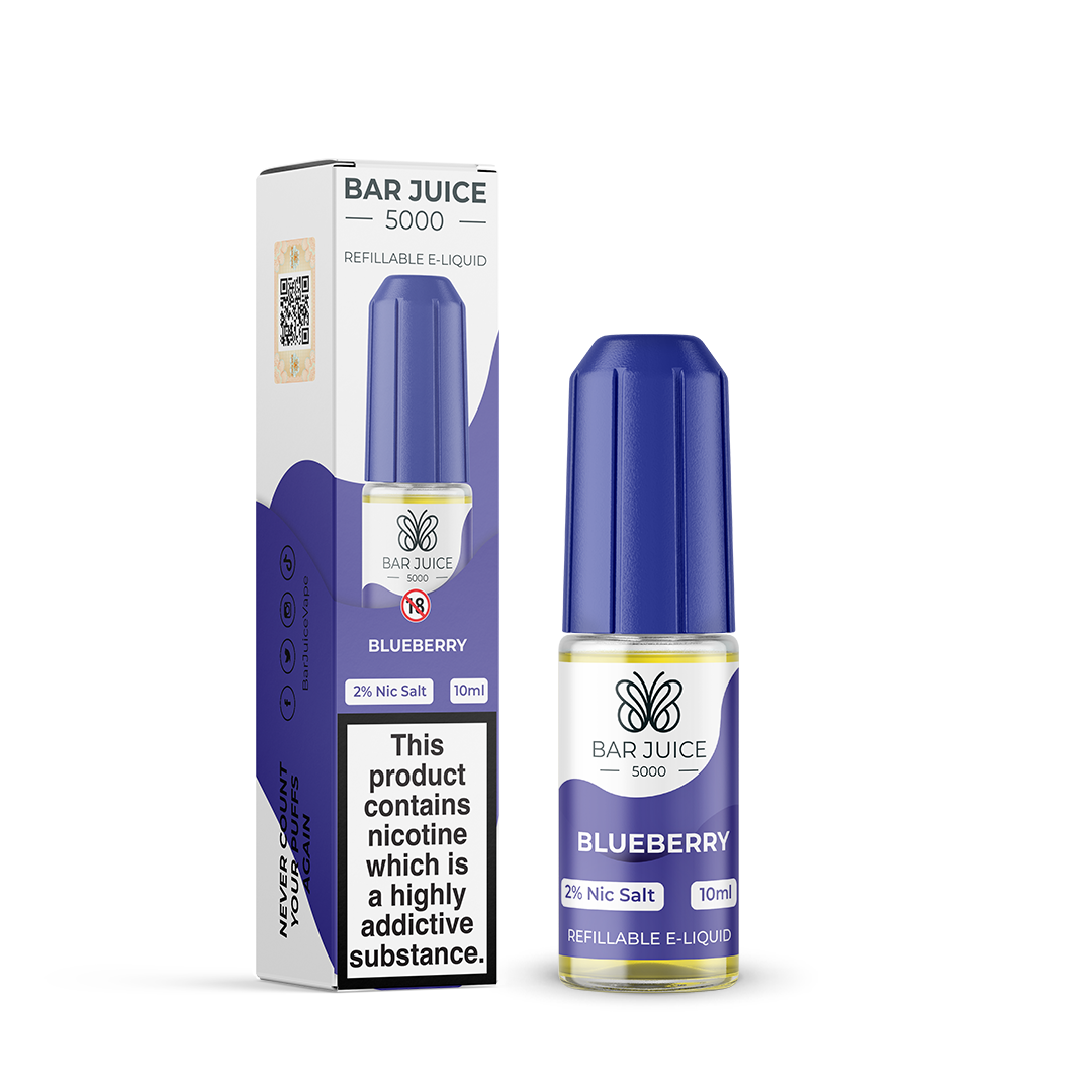 bar_juice_5000_nic_salt_e_liquid_10ml_blueberry_bottle_showing_10mg_or_20mg_nicotine_strength_with_40vg_60pg_ratio_for_mtl_vaping_variant