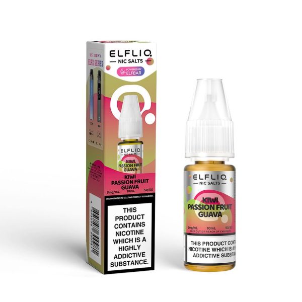 Kiwi Passion Fruit Guava Nic Salt By Elfliq