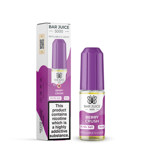 Berry Crush Nic Salt by Bar Juice 5000 10ml e-liquid bottle at Vivo Vape