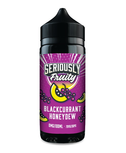Seriously Fruity Blackcurrant Honeydew E-liquid 100ml bottle 70VG 30PG shortfill vape juice