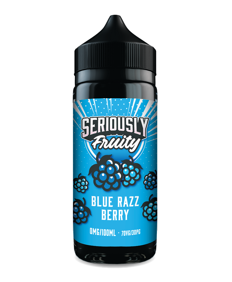Seriously Fruity Blue Razz Berry E-liquid 100ml 70VG 30PG shortfill bottle Seriously Fruity Blue Razz Berry E-liquid 100ml 70VG 30PG shortfill bottle