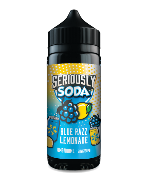 Seriously Soda Blue Razz Lemonade E-liquid 100ml 70VG 30PG shortfill bottle