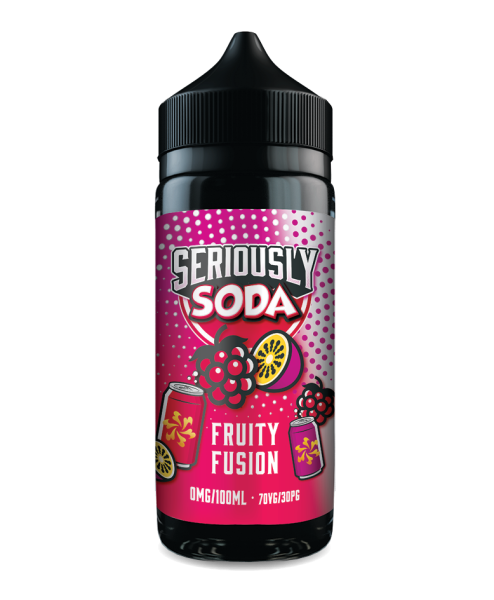 Seriously Soda Fruity Fusion E-liquid 100ml 70VG 30PG shortfill bottle