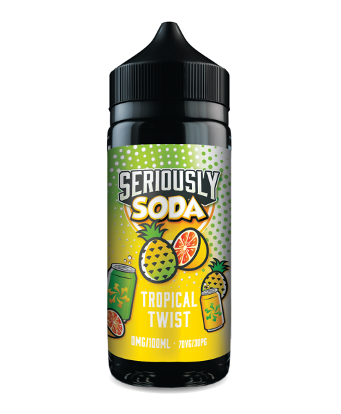 Seriously Soda Tropical Twist E-liquid 100ml 70VG 30PG shortfill bottle